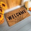 Evergreen 16 x 28 Inches Welcome Door Mat | Non-Slip Rubber Backing | Dirt catching Natural Coir | Indoor and Outdoor Home Decor - 2 of 4