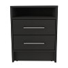 Gulches 24" Two-Drawer Nightstand with Open Shelf, Modern Bedside Table for Bedroom Living Room Office, Scratch-Resistant Surface - 2 of 4