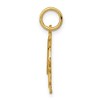 Black Bow Jewelry 14k Yellow Gold, Grace Collection, Satin Heart Initial M Pendant, 15mm - 2 of 4