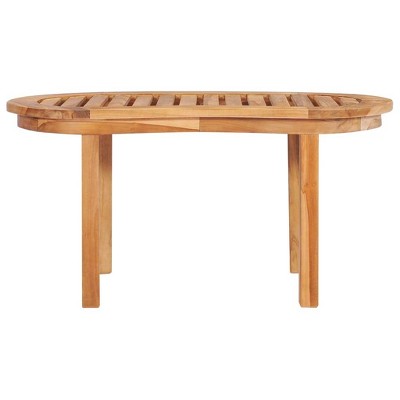 Oval Teak Wood Coffee Table for Indoor/Outdoor Use