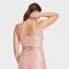 Women's Light Support Shine Ribbed Halter Longline Sports Bra - All In Motion™ - 4 of 4
