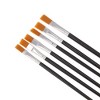Unique Bargains Flat Brush for Watercolor Nylon Metal Plastic 6 Pcs - 3 of 3