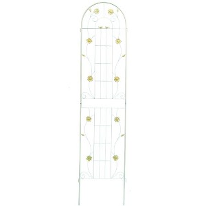 Lirago 2 Pack Metal Garden Trellis Rustproof Climbing Plant Support for Outdoor Flowers Vines Vegetables White Powder Coated 86.7"H x 19.7"W x 1"D - 1 of 4