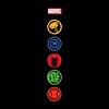 Junior's Marvel Classic Heroes Logos  Jogger Sweatpants - Black - 2X Large - 2 of 3