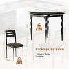 5 Piece Dining Table Set, Industrial Style Dining Table and Chairs Set for 4, Kitchen Table Set for Dining Room Kitchen Apartment - 2 of 4
