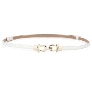 Unique Bargains Women's Metal Buckle Adjustable Thin High Waist Belt - 1 of 4