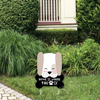 Big Dot of Happiness Home is Where The Dog is - Outdoor Lawn Sign - Dog Owner Yard Sign - 1 Piece