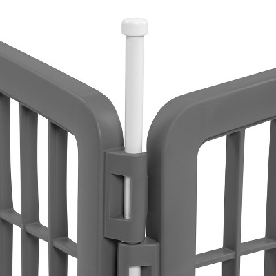 Gray Heavy-Duty Plastic Pet Playpen Add-On Panels