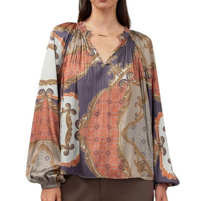 Women's Pleated long sleeve top - current air