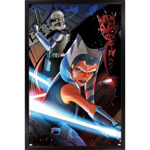 Trends International Star Wars: The Clone Wars By Cryssy Cheung Framed Wall Poster Prints - 1 of 4