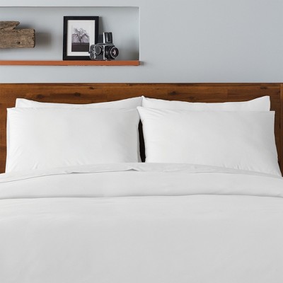 Full White Cotton Sateen 4-Piece Sheet Set