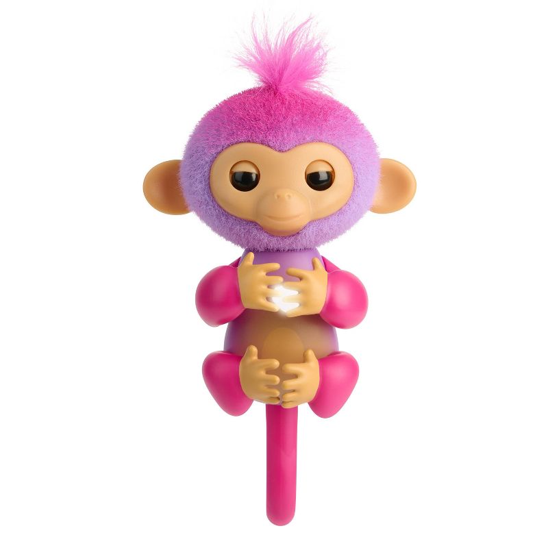 Fingerlings 2023 NEW Interactive Baby Monkey Reacts to Touch 70+ Sounds &#38; Reactions Charlie Purple, 5 of 9