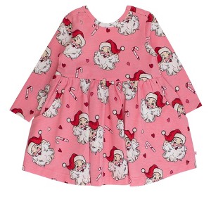 RuffleButts Baby Girls Long Sleeve Twirl Dress - 1 of 2
