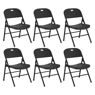 SKONYON Portable Folding Chair Set with Durable Steel Frame 4 Pack and 6 Pack