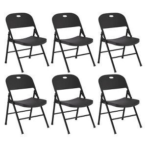 SKONYON Portable Folding Chair Set with Durable Steel Frame 4 Pack and 6 Pack - 1 of 4