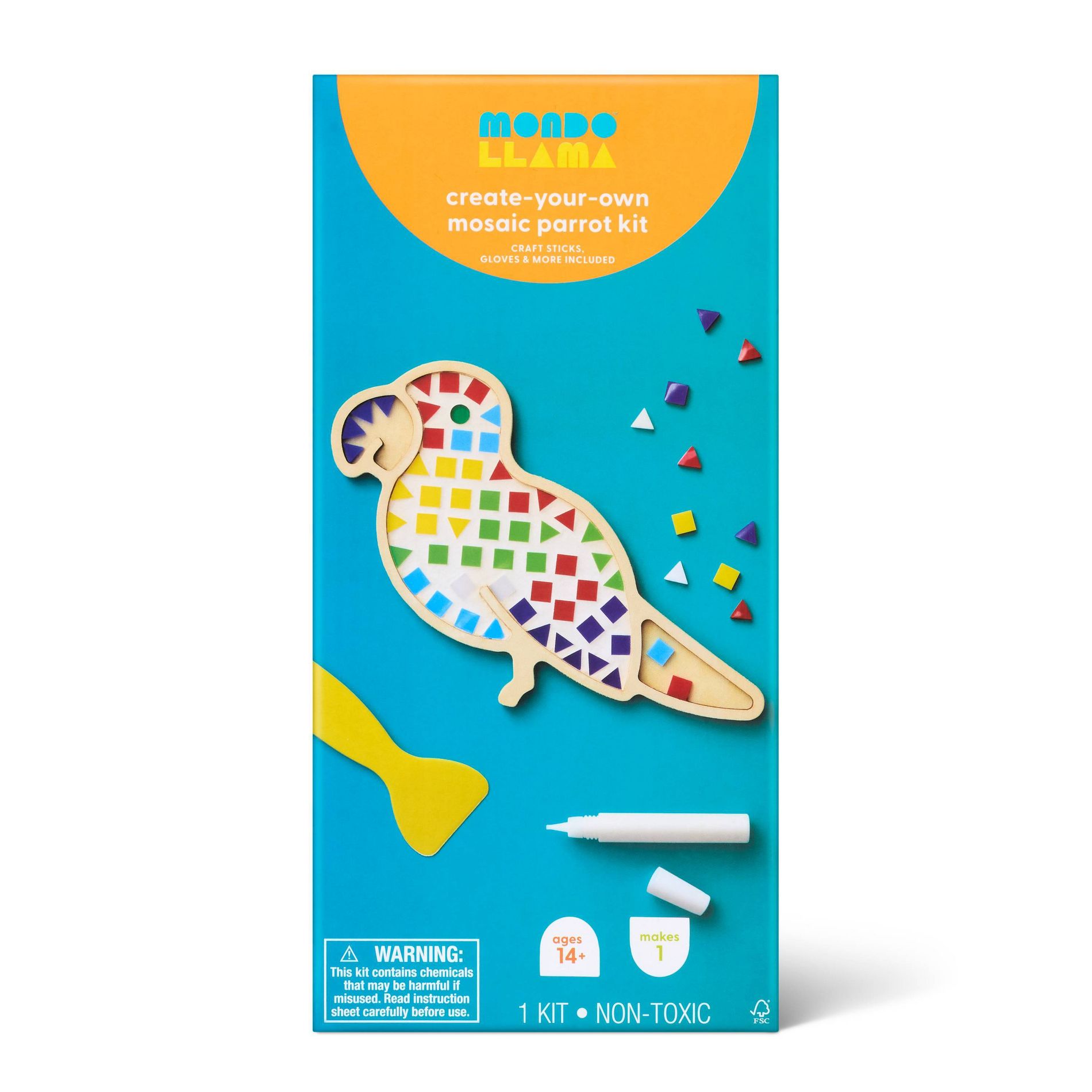 Summer Craft Mosaic Parrot Activity Kit - Mondo Llama™
