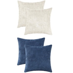 REGALWOVEN 4 Pcs Solid Modern Throw Pillow Covers for Home Decor 18" x 18" - 1 of 4