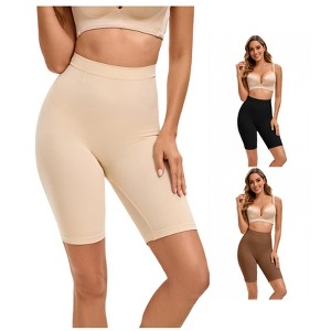 INSPIRE CHIC 3 Pcs Women's Butt Lifter Thigh Slimmers High Elasticity Control Waist Panties - 1 of 4
