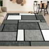 Large Geometric Machine Washable Rug with Rubber Backing for Living Room Modern Non-Slip Area Rug Easy-Cleaning Floor Carpet for Bedroom Dining Room - 2 of 4