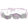 vidaXL Garden Sofa Set Brown, Transparent Poly Rattan, Tempered Glass, Steel - 4 of 4