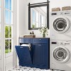 Two-Compartment Tilt-Out Trash Cabinet, Pet Proof Kitchen Trash Cabinet, Free Standing Laundry Sorter Cabinet, Laundry Hamper - 2 of 4
