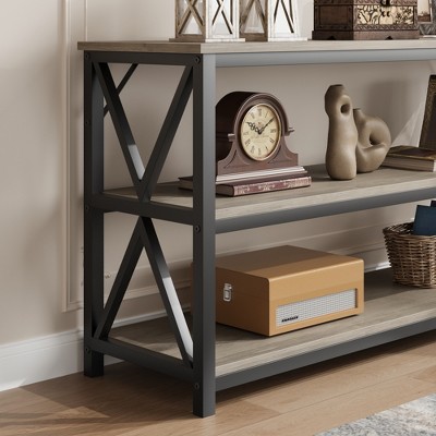 55'' Console Table, 3 - Tier Narrow Long Entryway Table with Storage