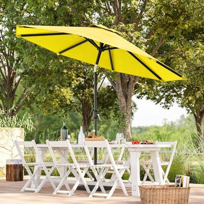 Sonkuki Outdoor 9ft Patio Market Umbrellas and Shade, Table Umbrella for Patio and Outdoor With Tilt Button for Deck, Garden and Pool