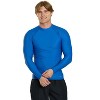 Sporti Sporti Men's L/S UPF 50+ Sport Fit Rash Guard Aqua Blue/Grey Large - 2 of 4