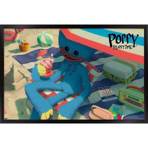 Trends International Poppy Playtime: Chapter 4 - Beach Huggy Wuggy Framed Wall Poster Prints - 1 of 4
