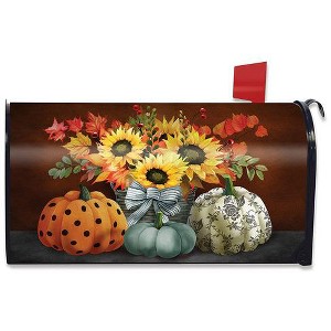 Patterned Pumpkins And Sunflowers Mailbox Cover  - Standard Size - Briarwood Lane - 1 of 2