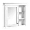 NicBex 30" x 28" Bathroom Storage Wall Cabinet with Mirror, Wall Mounted Mirror Cabinet, Over the Toilet Storage White Storage Cabinet, White - 3 of 4