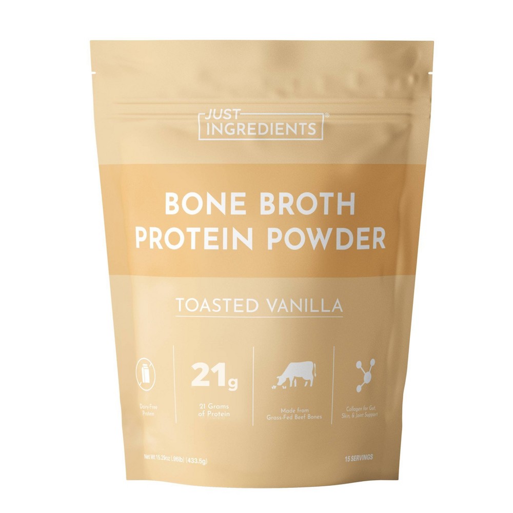 Just Ingredients French Vanilla Bone Broth Protein Powder - 15 Servings/15.29oz