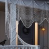 36' Black Light Responsive Jumbo Eerie Fabric White Halloween Prop - Hyde and EEK! Boutique™: Polyester Mesh, Indoor/Outdoor Use - 2 of 3