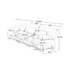 Aukfa Oversized  Sofa ,Chenille Comfy Cloud Couch with 2 Lumbar Pillows 2 Throw Pillows for Living Room,Blue - 3 of 4