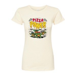 Women's - Teenage Mutant Ninja Turtles Mutant Mayhem - Pizza Power Fitted Graphic T-Shirt - 1 of 2