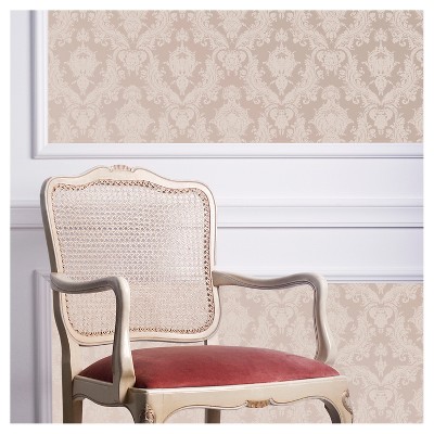 Tempaper Textured Damsel Self-Adhesive Removable Wallpaper Light Brown