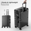 SKONYON 3-Piece Hardshell Luggage Set (20", 24", 28") –  PC+ABS, TSA-Approved Lock, Spinner Wheels & YKK Zippers - 2 of 4