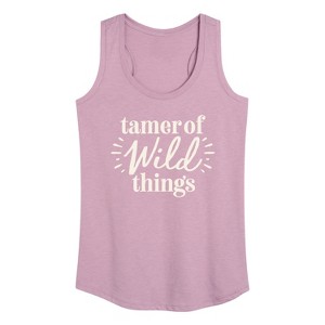 Women's - Instant Message - Tamer Of Wild Things Graphic Racerback Tank - 1 of 4