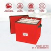 Hold N' Storage -  Christmas Ornament Storage Box with Lid - Store and Protect up to 64 Holiday Ornaments - 2 of 4