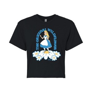 Women's - Disney - Alice In Wonderland Cropped Graphic T-Shirt - 1 of 4