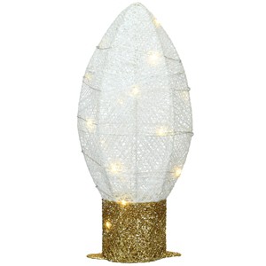 20" Prelit White Christmas Light Bulb Decoration - National Tree Company - 1 of 4