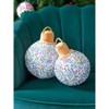 Shiraleah Merry Medium Bauble Christmas Ornament Pillow, White - image 3 of 4