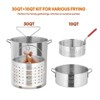 ROVSUN 30QT Turkey Fryer & 10QT Fish Fryer Kit with 55,000BTU Propane Stove & Shelf, Aluminum Outdoor Deep Fryer & Seafood Boiler Steamer with Baskets - 4 of 4