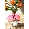 Glass Heart Vase – Ombre Pink – 3.5" Tall Decorative Accent by Kalalou - 3 of 3