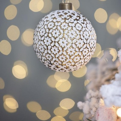 TopComfy Decorative Object Glass Christmas Ball Ornaments Set of 6 for Holiday Party Decorations, Multicolored, 3.9"*3.9"*3.9"