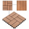 vidaXL 11 pcs Decking Tiles WPC 11.8"x11.8" 1 sqm Brown - 4 of 4