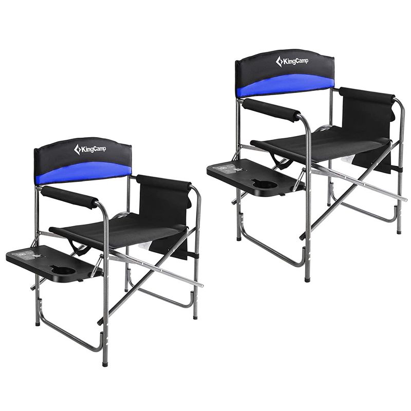 KingCamp Compact Camping Folding Chair with Side Table and Storage Pocket, 1 of 9