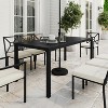 Martha Stewart Lily Pond 72" Indoor-Outdoor Patio Table with Slatted Top and Steel Frame in Black - 2 of 4