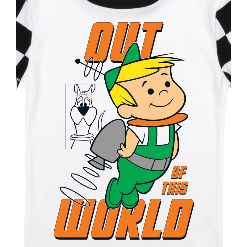 The Jetsons Elroy Out of This World Checker Pattern Youth Boy's Short Sleeve Pajama Set, 4 of 5