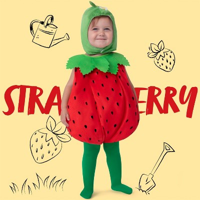 Joyfy Halloween Baby Strawberry Costume Toddler, Infant Fruit Costume for Girls Kids Halloween Dressup Party